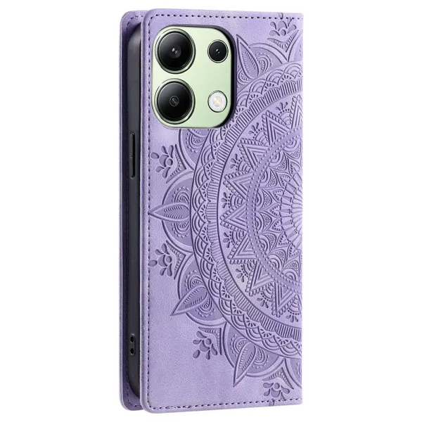 ART MANDALA Peňaženkový obal pre Xiaomi Redmi Note 13 fialový