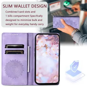 ART MANDALA Peňaženkový obal pre Xiaomi Redmi Note 13 fialový