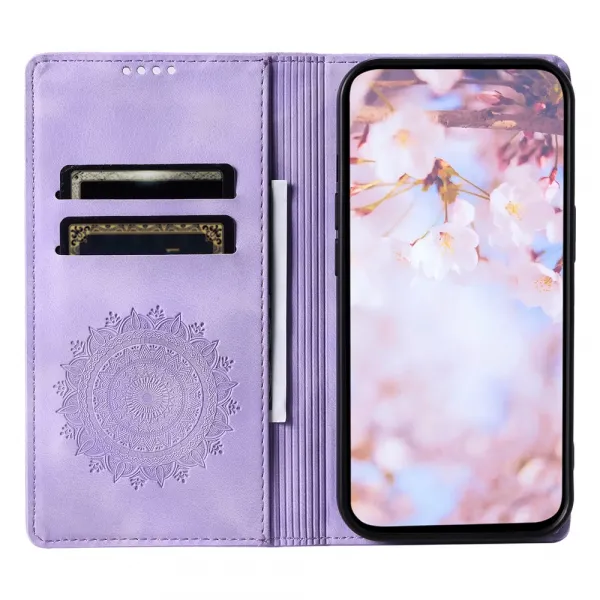 ART MANDALA Peňaženkový obal pre Xiaomi Redmi Note 13 fialový