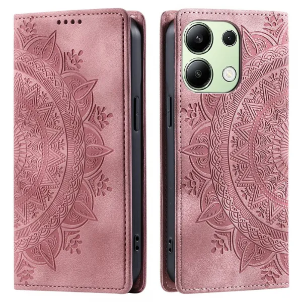 ART MANDALA Peňaženkový obal pre Xiaomi Redmi Note 13 ružový