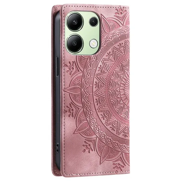 ART MANDALA Peňaženkový obal pre Xiaomi Redmi Note 13 ružový
