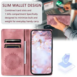 ART MANDALA Peňaženkový obal pre Xiaomi Redmi Note 13 ružový