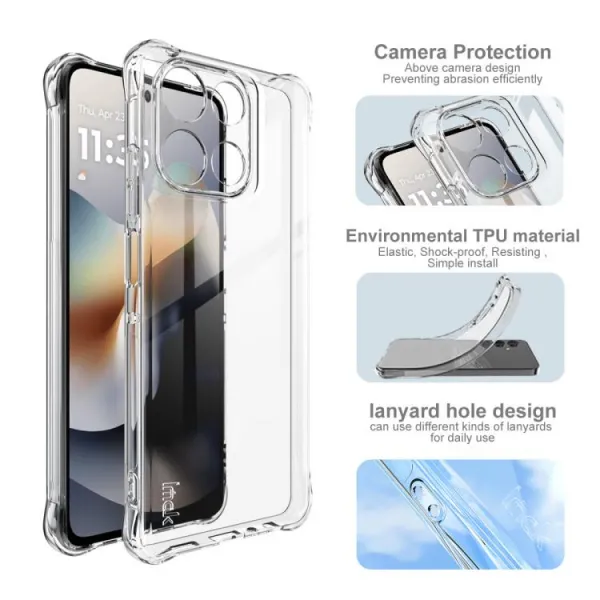 IMAK Ochranný obal pre Motorola Moto G56 5G priehľadný