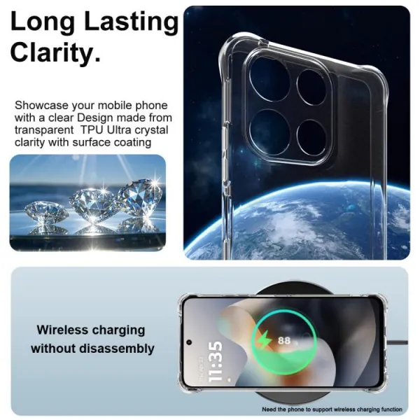 IMAK Ochranný obal pre Motorola Moto G56 5G priehľadný