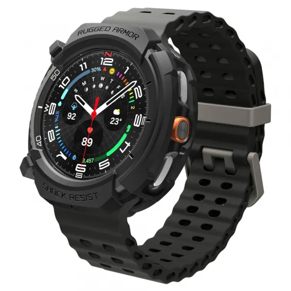 SPIGEN RUGGED ARMOR Ochranný kryt Samsung Galaxy Watch8 Classic 46mm MATTE BLACK