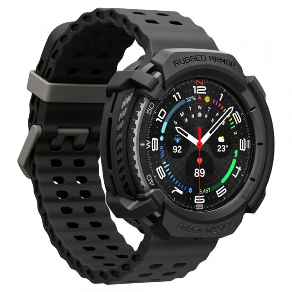 SPIGEN RUGGED ARMOR Ochranný kryt Samsung Galaxy Watch8 Classic 46mm MATTE BLACK
