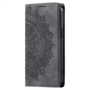 ART MANDALA Peňaženkový obal pre Xiaomi Redmi Note 13 šedý