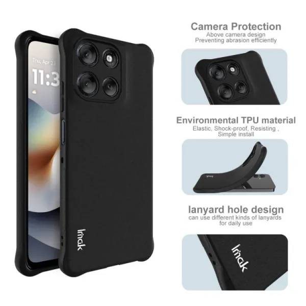 IMAK Ochranný obal pre Motorola Moto G56 5G MATTE BLACK