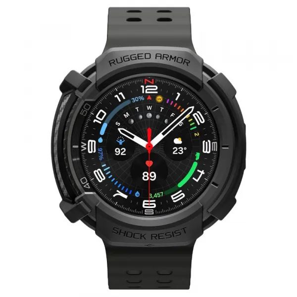 SPIGEN RUGGED ARMOR Ochranný kryt Samsung Galaxy Watch8 Classic 46mm MATTE BLACK