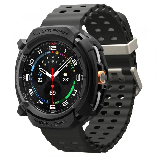 SPIGEN RUGGED ARMOR Ochranný kryt Samsung Galaxy Watch8 Classic 46mm MATTE BLACK
