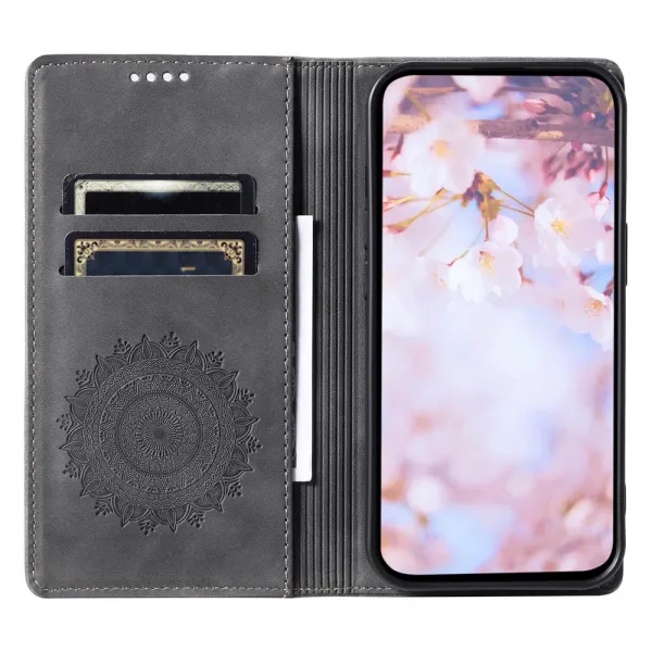 ART MANDALA Peňaženkový obal pre Xiaomi Redmi Note 13 šedý