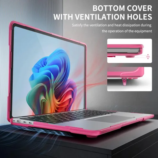 PROTEMIO RUGGED Ochranný kryt pre Microsoft Surface Laptop 7 ružový
