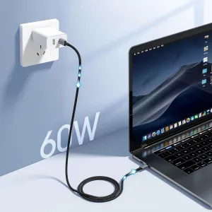CHOETECH XCC-1014 Kábel 60W USB-C šedý