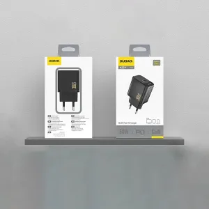 Dudao A27P GaN sieťová nabíjačka USB-C 30W, čierna