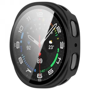 PC FULL COVER Plastový kryt so sklom pre Samsung Galaxy Watch8 40mm čierny
