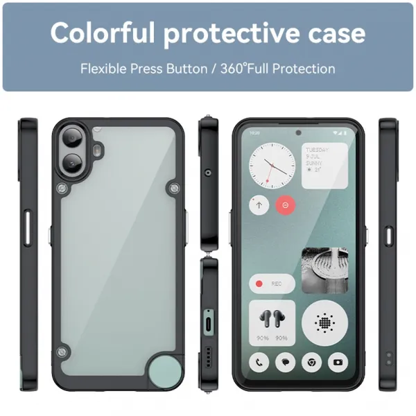 CRYSTAL Ochranný kryt pre CMF Phone 1 čierny