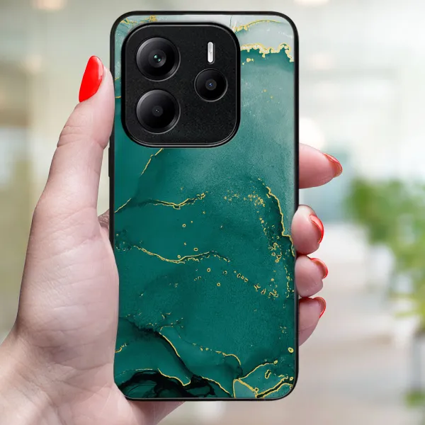 MY ART Ochranný kryt pre Xiaomi Redmi Note 14S GREEN MARBLE (145)