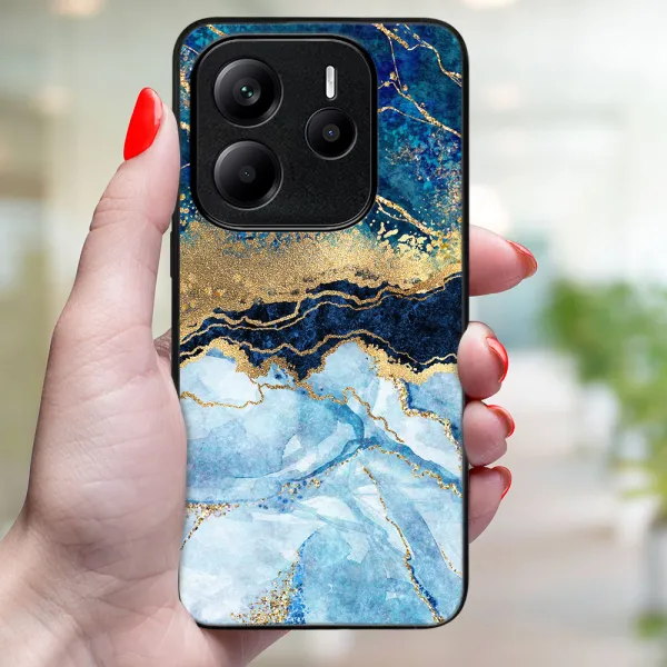 MY ART Ochranný kryt pre Xiaomi Redmi Note 14S BLUE MARBLE (141)