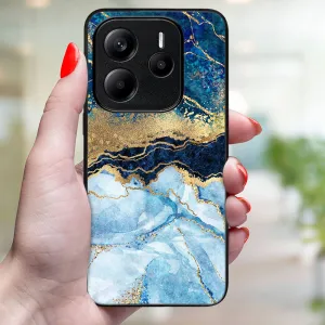 MY ART Ochranný kryt pre Xiaomi Redmi Note 14S BLUE MARBLE (141)