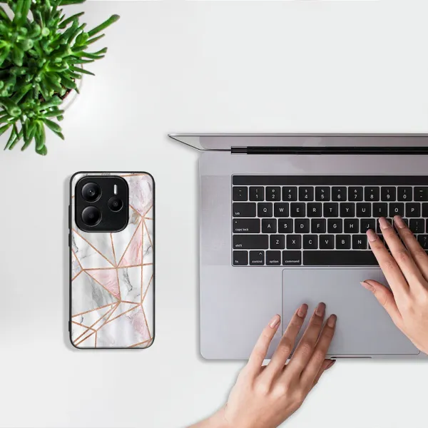 MY ART Ochranný kryt pre Xiaomi Redmi Note 14S PINK MARBLE (143)