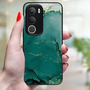 MY ART Ochranný kryt pre Vivo Y19s GREEN MARBLE (145)