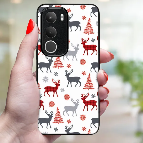 MY ART Kryt s vianočným dizajnom Vivo Y19s DEER (068)