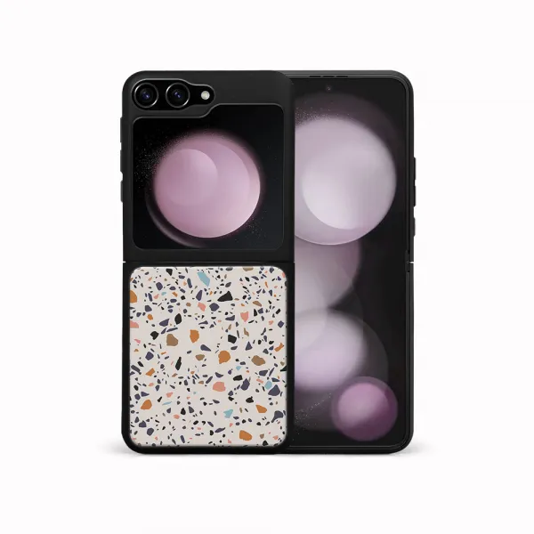 MY ART Ochranný kryt pre Samsung Galaxy Z Flip7 FE 5G / Flip6 5G BEIGE TERRAZZO (162)