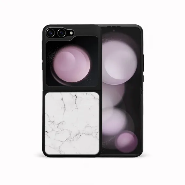 MY ART Ochranný kryt pre Samsung Galaxy Z Flip7 FE 5G / Flip6 5G WHITE MARBLE (144)