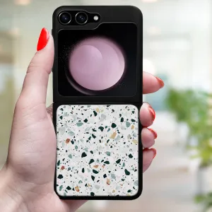 MY ART Ochranný kryt pre Samsung Galaxy Z Flip7 FE 5G / Flip6 5G GREY TERRAZZO (163)