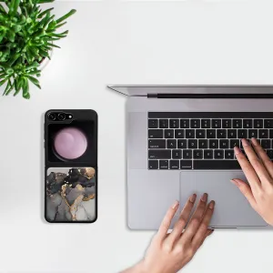 MY ART Ochranný kryt pre Samsung Galaxy Z Flip7 FE 5G / Flip6 5G GREY MARBLE (140)