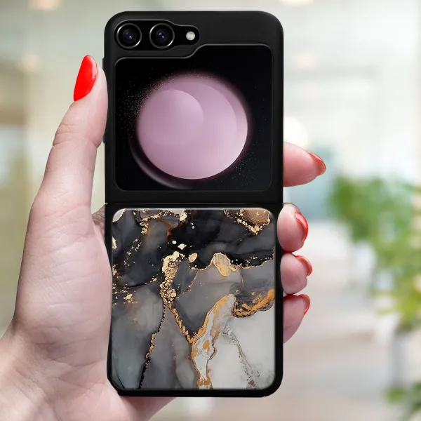 MY ART Ochranný kryt pre Samsung Galaxy Z Flip7 FE 5G / Flip6 5G GREY MARBLE (140)