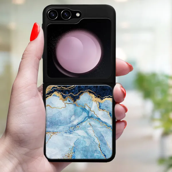 MY ART Ochranný kryt pre Samsung Galaxy Z Flip7 FE 5G / Flip6 5G BLUE MARBLE (141)