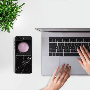 MY ART Ochranný kryt pre Samsung Galaxy Z Flip7 FE 5G / Flip6 5G BLACK MARBLE (142)