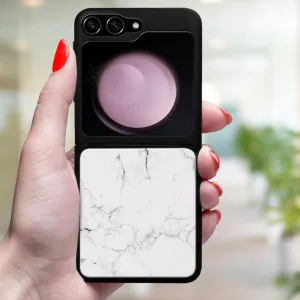 MY ART Ochranný kryt pre Samsung Galaxy Z Flip7 FE 5G / Flip6 5G WHITE MARBLE (144)