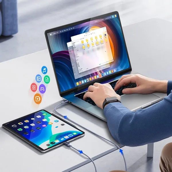 ORICO CDX 60W Rýchlo nabíjací kábel USB-C / USB-C modrý