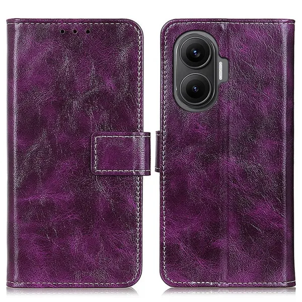 RETRO Peňaženkový obal Xiaomi Poco F7 fialový