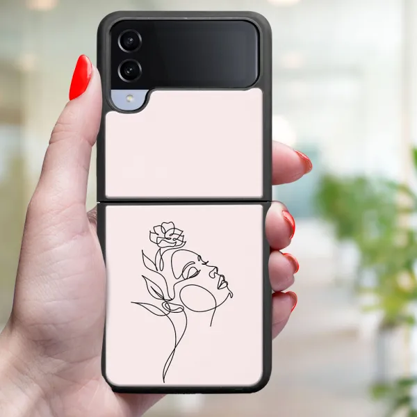 MY ART Ochranný kryt pre Samsung Galaxy Z Flip4 5G ROSE GIRL (198)