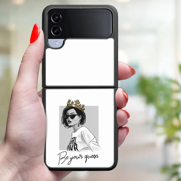 MY ART Ochranný kryt pre Samsung Galaxy Z Flip4 5G QUEEN (139)