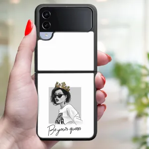 MY ART Ochranný kryt pre Samsung Galaxy Z Flip4 5G QUEEN (139)