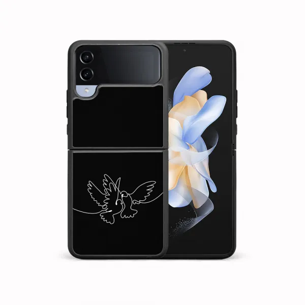 MY ART Ochranný kryt pre Samsung Galaxy Z Flip4 5G WHITE DOVE (195)