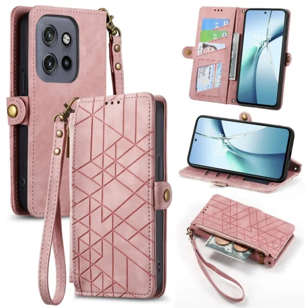 GEOM Peňaženkové puzdro pre Motorola Edge 60 Neo / 50 Neo / ThinkPhone 25 ružové