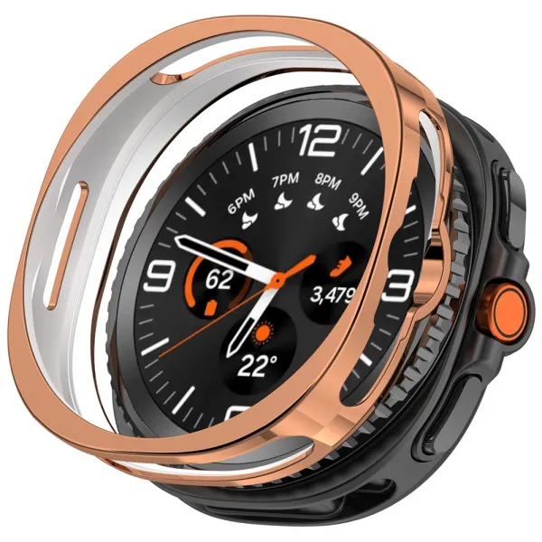 TPU HALF COVER Kryt pre Samsung Galaxy Watch8 Classic 46mm ružovozlatý