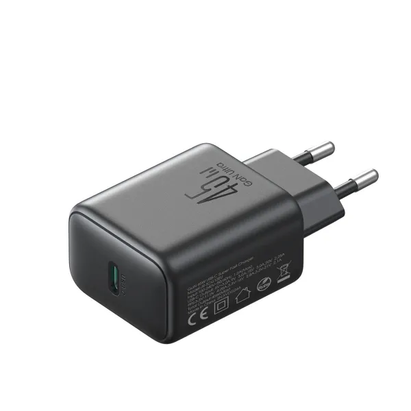 JOYROOM JR-TCG13 45W GaN Rýchla nabíjačka čierna