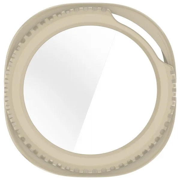 PC FULL COVER Plastový kryt so sklom pre Samsung Galaxy Watch8 Classic 46mm IVORY