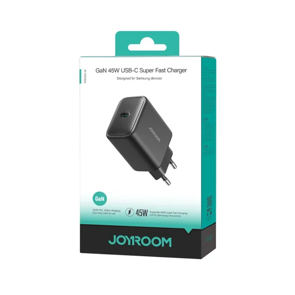 JOYROOM JR-TCG13 45W GaN Rýchla nabíjačka čierna