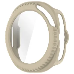PC FULL COVER Plastový kryt so sklom pre Samsung Galaxy Watch8 Classic 46mm IVORY
