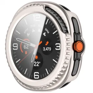 PC FULL COVER Plastový kryt so sklom pre Samsung Galaxy Watch8 Classic 46mm STARLIGHT