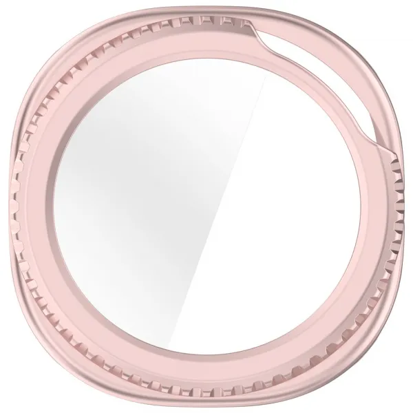 PC FULL COVER Plastový kryt so sklom pre Samsung Galaxy Watch8 Classic 46mm metalický ružový