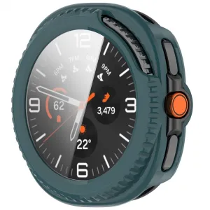 PC FULL COVER Plastový kryt so sklom pre Samsung Galaxy Watch8 Classic 46mm zelený