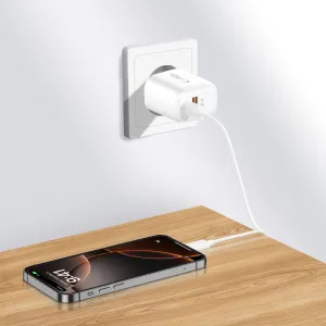 Tech-Protect NCA30 sieťová nabíjačka 30W PD QC + kábel Lightning, biela